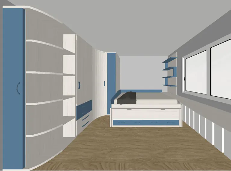 Diseño 3D dormitorio